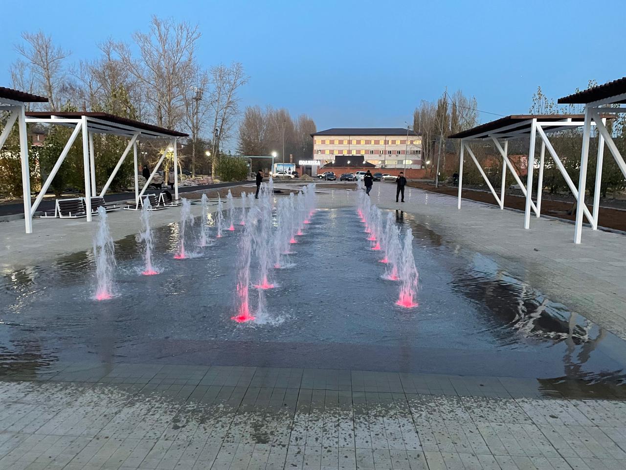 Строительство фонтана в Парке Гагарина, Павлодар